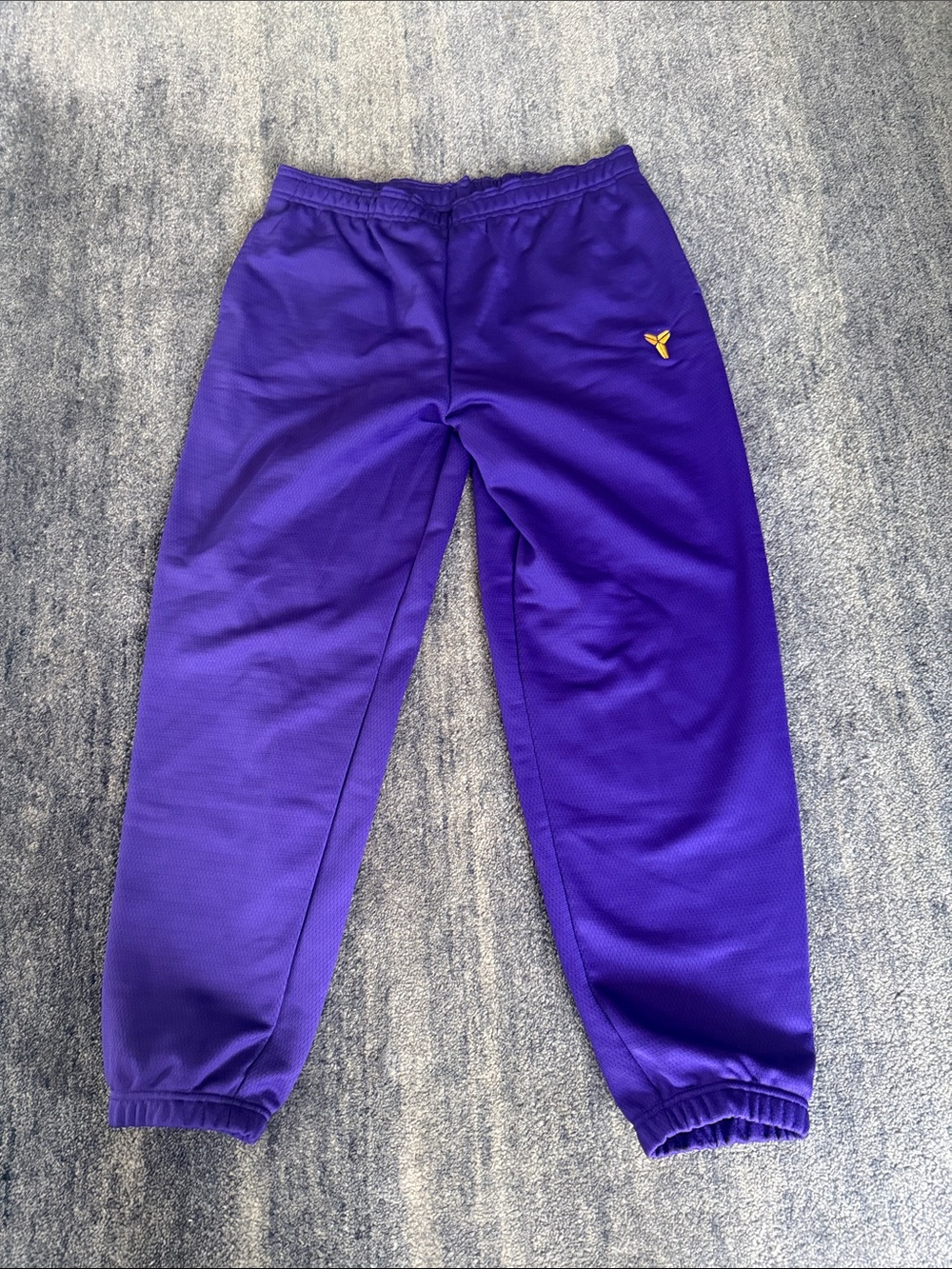 Nike Purple Kids Sweatpants with Yellow Logo